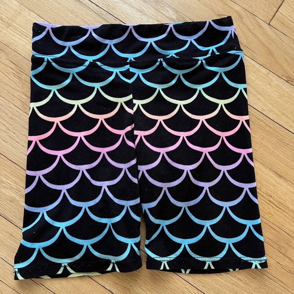 Pixie Lane Girls Ombre Rainbow Mermaid Bike Shorts Size 7